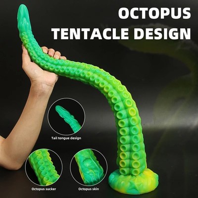 Long Butt Plug Tentarcle Dildo Penis Progressive Vagina Octo