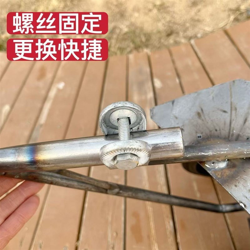 Three in one dual wheel assisted weeding anQd loosening hoe
