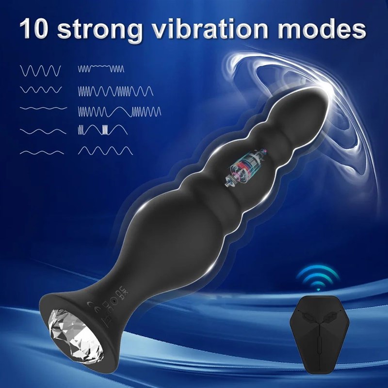 4 Sizes Anal Plug Vibrator Wireless RemoteO Control Massager