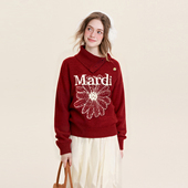 Mardi韩系彩绘雏菊毛衣女25冬季 新款 休闲轻奢慵懒风内搭针织上衣