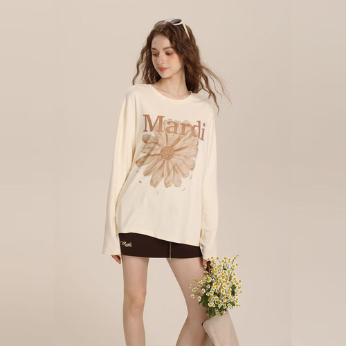 Mardi韩系慵懒风长袖T恤