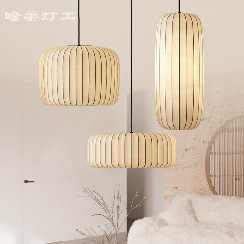 2024年禅意吊灯侘寂风日式简约布艺组合灯民宿餐厅服装店装饰吊灯,家装灯饰光源,酒店/宴会厅/餐饮吊灯,淘宝优惠券,粉丝福利购,淘宝优惠卷
