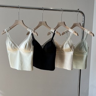 无痕聚拢文胸 轻奢一体式 2024春夏新款 美背吊带s内衣女无钢圈法式