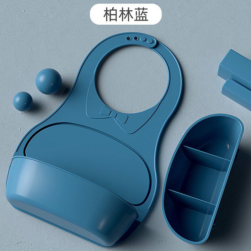 立体婴儿硅胶围兜宝宝饭兜儿童防水围兜小孩围嘴大号口水兜