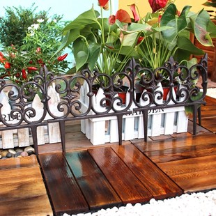 复古花园草坪铸铁栅栏护栏栏杆围栏篱笆栏栅装饰庭院围墙户外室外