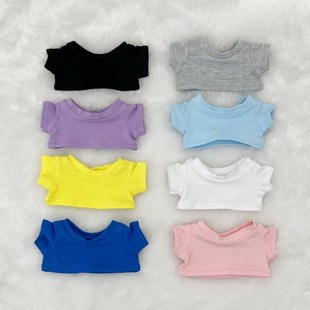 现货15厘米棉花娃l娃娃衣20cm10cm背心无袖 衣服 T恤玩偶公仔打底衫