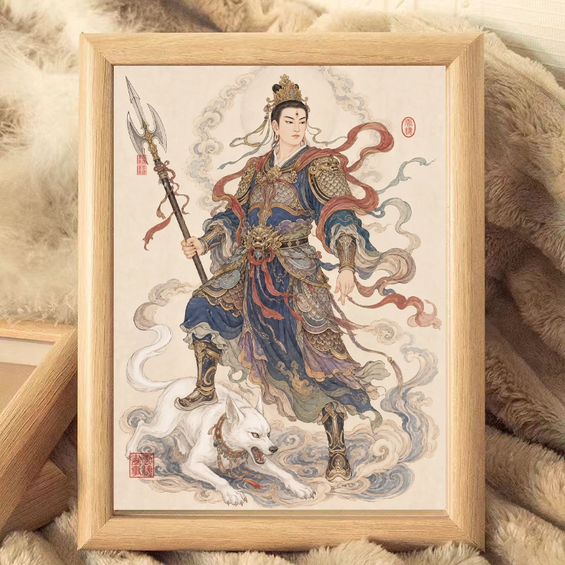 清源妙道二郎神杨戬像摆件