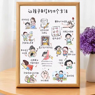 培养鼓励孩子自信方法桌面励志相框摆台装饰画办公室卧室装饰摆件