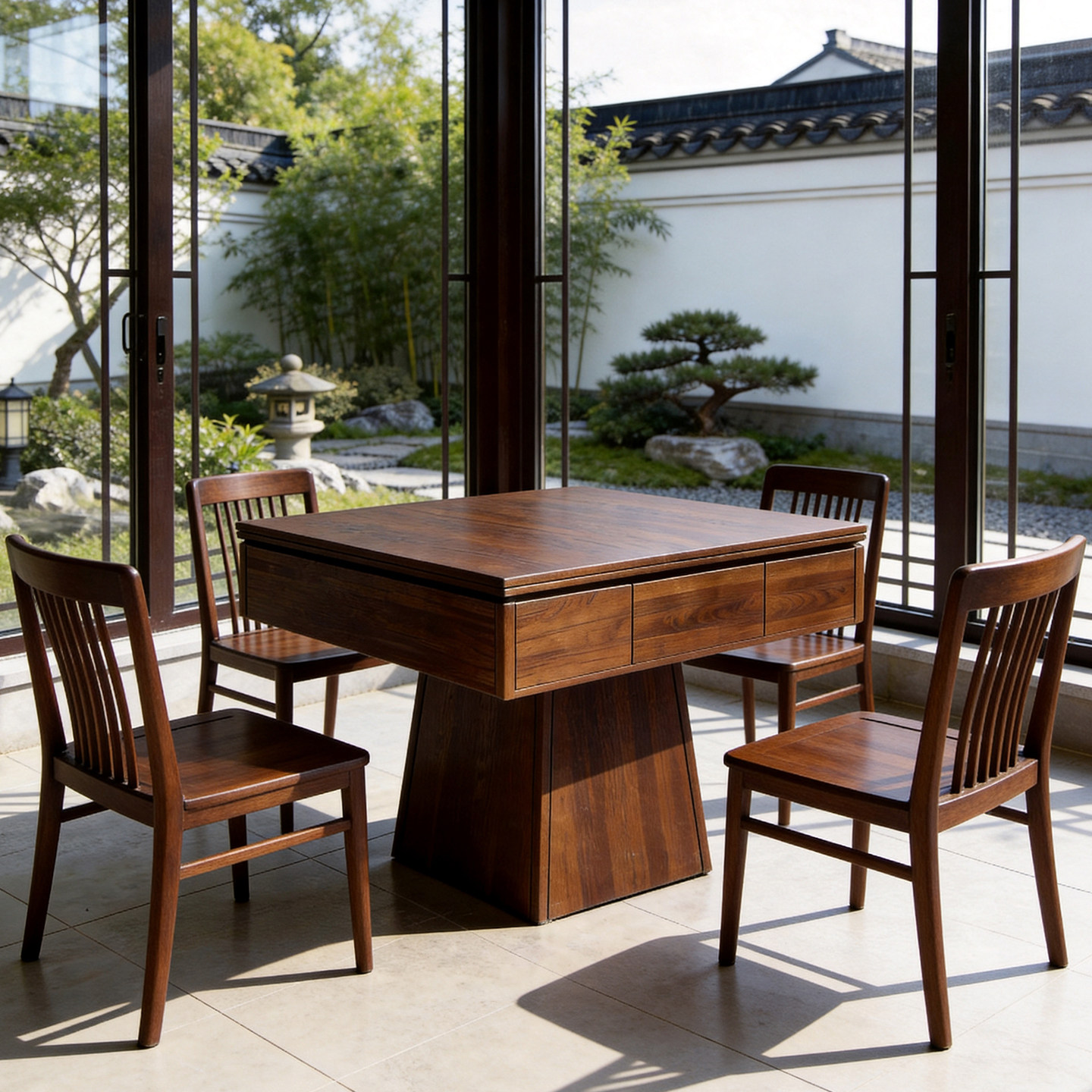 芙欧堡新中式餐桌两用麻将机