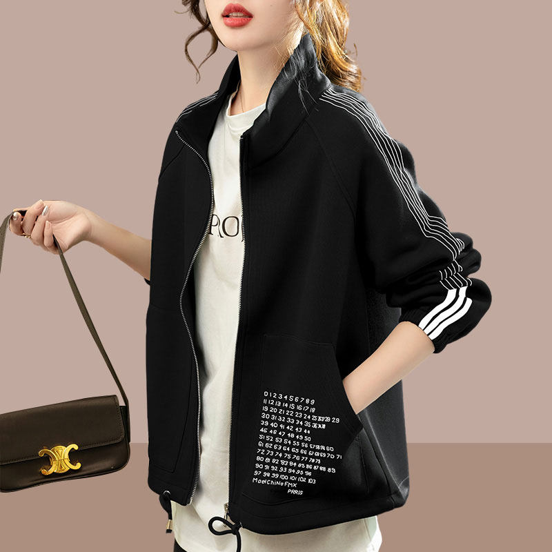 2024春秋新款女士短外套卫衣开衫拉链棒球服洋气爆款夹克女装上衣