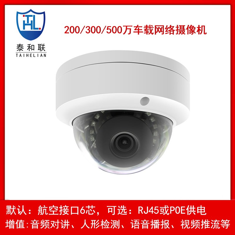 地铁高铁机车游艇车载网络摄像头机200万/10L80P高清红外防水POE