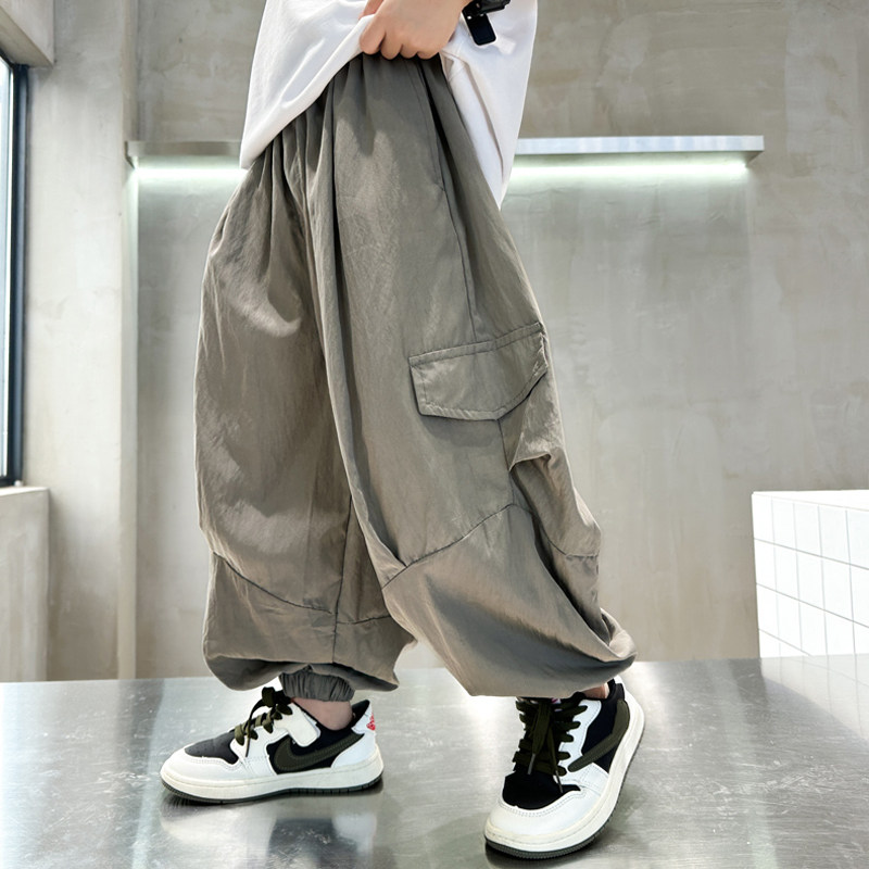 男童速干裤子夏季宝宝薄款宽松休闲运动裤儿童防蚊裤小男孩长裤潮