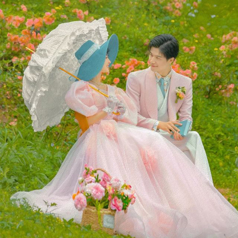 结婚蕾丝伞白色法式花边伞欧式婚纱新娘伞婚礼拍照婚庆摄影道具