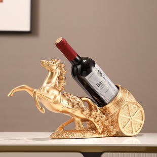 马到成功轻奢高档葡萄红酒架子z客厅酒柜装饰品摆件高端大气上档