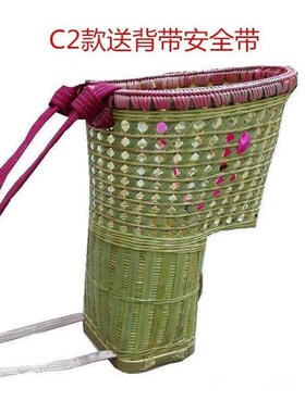 纯手工背娃娃竹编背篓四川婴儿童B背篼新品竹天然小孩宝宝四季通
