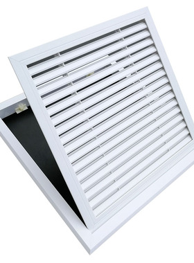 中央空调进回出风口格m栅检修口盖板塑料通风罩百叶窗350/400pvc