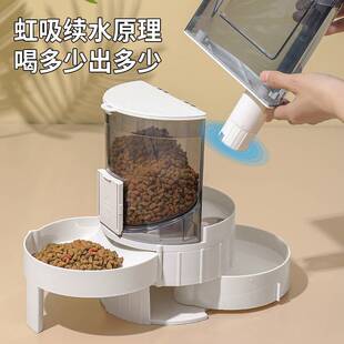 宠物喂食器狗狗多功能自动双碗储量桶猫咪饮水碗饭碗用品现货