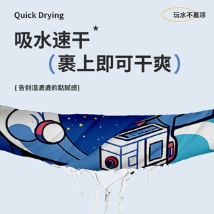 儿童带帽浴巾宇航员太空主题毛巾吸水速干沙滩巾宝宝洗澡斗篷批发