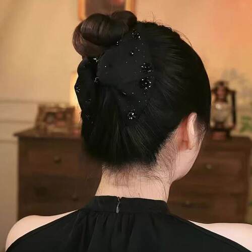 轻奢风缎面星语抓夹女级感气质优雅低马尾夹后脑勺显发量头饰发