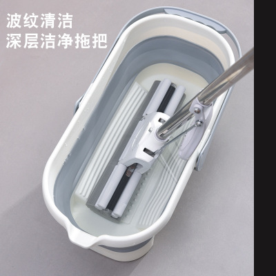 拖把桶长方形可折叠洗车桶洗拖布桶拖把盆大号加厚拖地桶洗车水桶