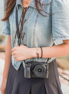 摄侣适用尼康Z30保护套ZF皮套Z63相机包Z50二代相机套zfc半套Z5底座z72保护壳微单数码z62Nikon真皮装饰配件