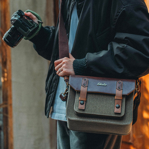 摄侣复古相机包适用富士xm5xt50xs20xt30二代斜跨包索尼a7c2zve10微单便携佳能r10尼康z30单肩摄影包减压配件