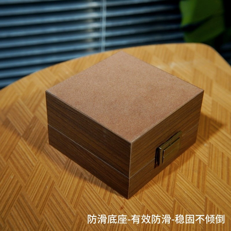 优选收纳盒2位 黑胡桃木u纹木质表盒机械腕表展示收藏棕色内.