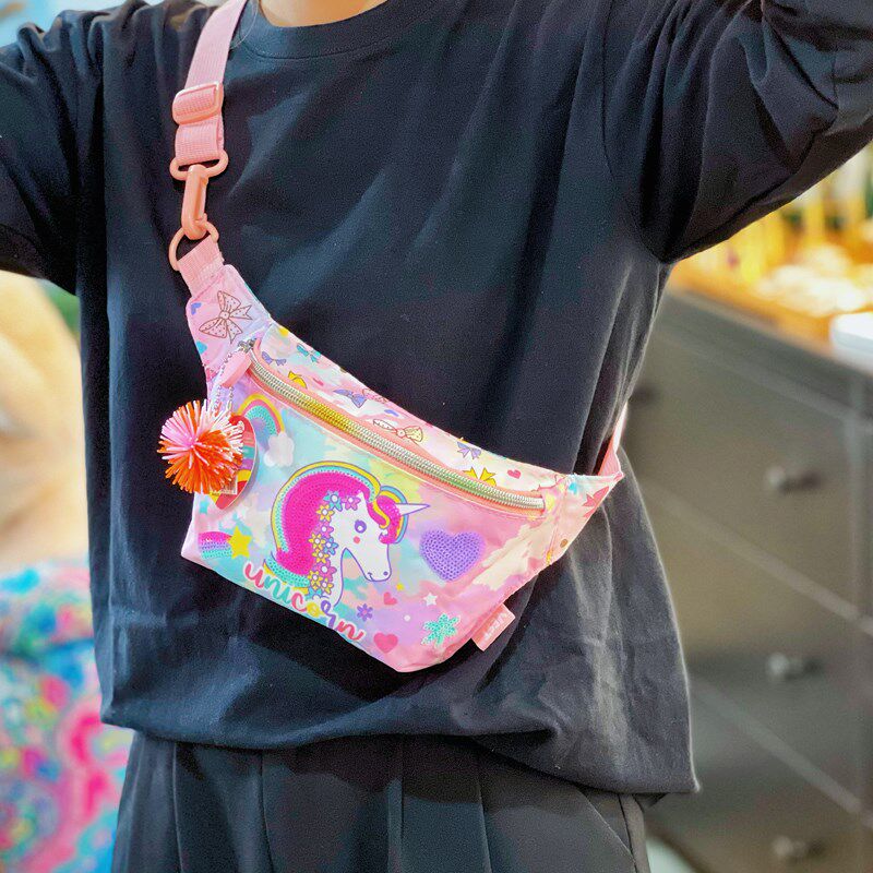 儿童单肩卡通斜挎包可爱腰包宝宝外出胸包休闲小学生时尚男女童