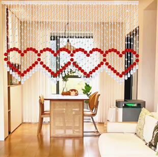 玻璃水晶珠帘子门帘厨房客厅家用鞋柜玄关屏风软隔断W垂链帘子过