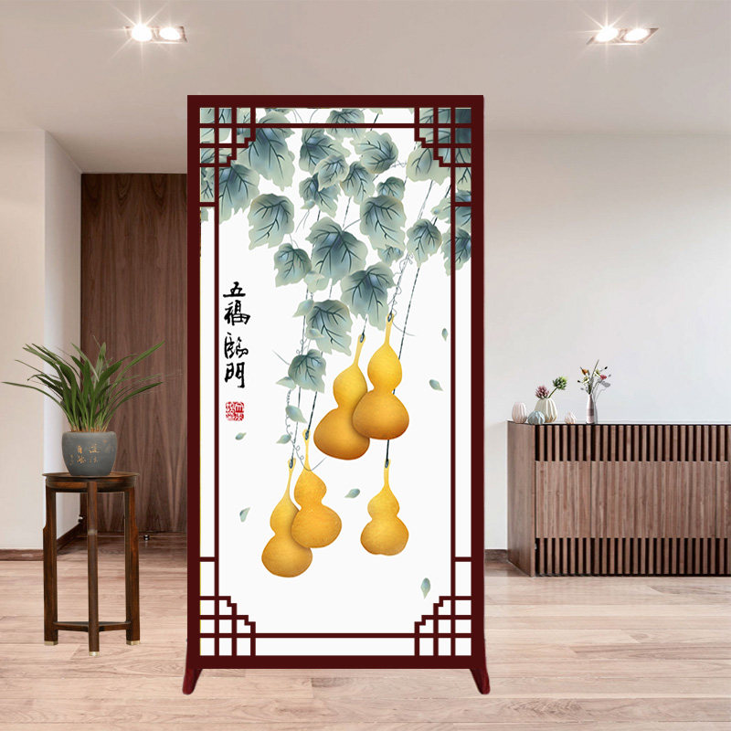 现代中式屏风隔断墙客厅进门实木卧室遮挡双面布艺办公室玄关座屏,住宅家具,折屏,淘宝优惠券,粉丝福利购,淘宝优惠卷