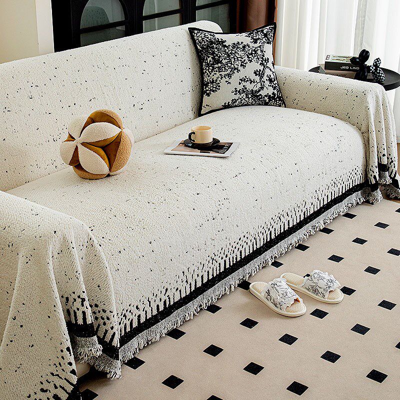 沙发盖布巾轻奢高级感加厚防猫抓不粘毛沙发巾一整张全盖布套罩垫