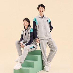 初中小学生班服春秋运动会三件套五六七年级男女校服纯棉青少年装