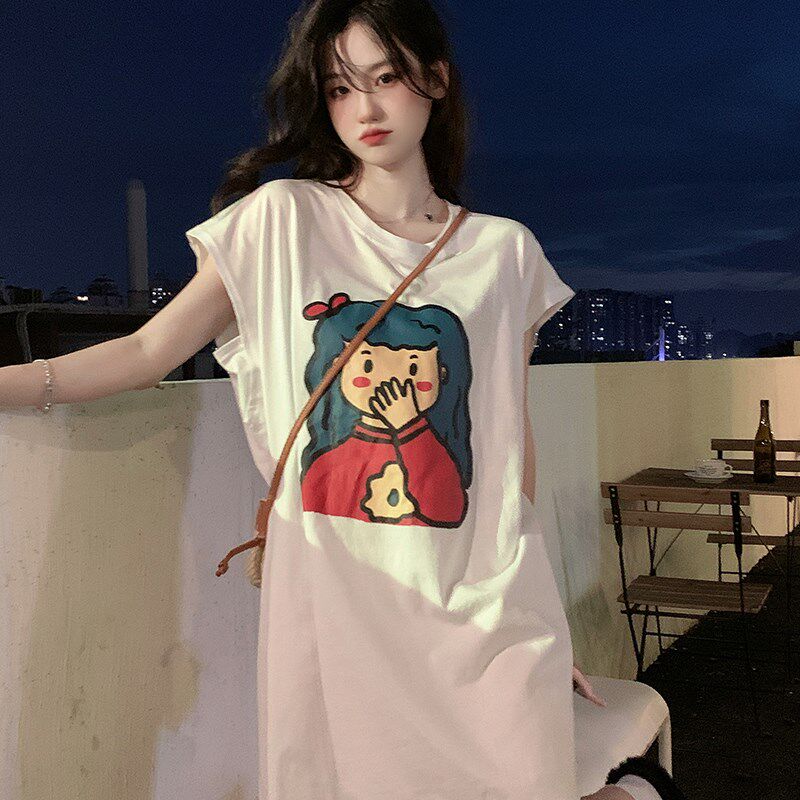 纯棉孕妇哺乳T恤连衣裙夏季潮时尚气质辣妈N外穿宽松显瘦喂奶上衣