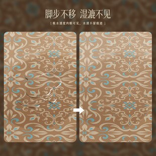 美式复古地垫入户门垫进门玄关门口可D擦免洗皮革脚垫2024新款地