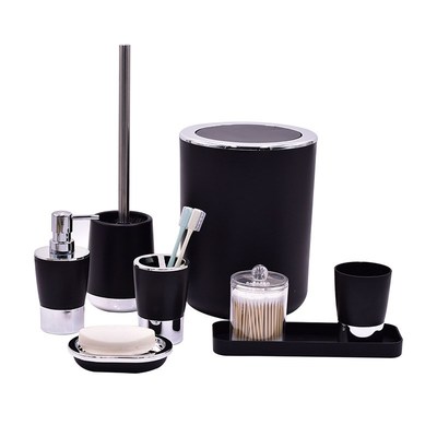 浴室用品刷牙架洗漱杯套装卫浴套件牙杯洗手液托盘摆件Z六件套