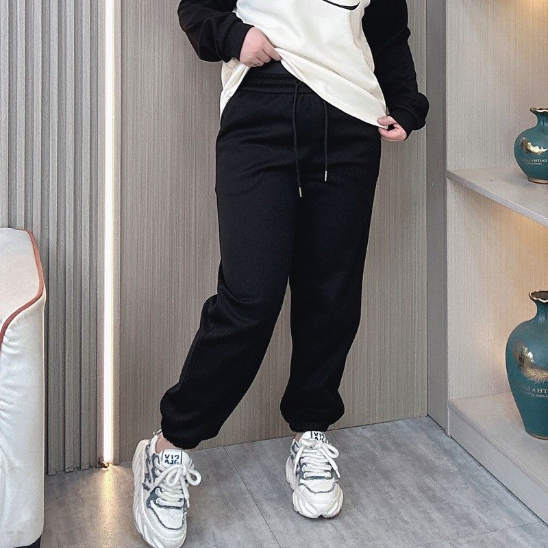 大码高腰束脚黑色卫裤女2024春季新款胖妹妹时尚显瘦休闲运动裤子,女装/女士精品,大码裤装,淘宝优惠券,粉丝福利购,淘宝优惠卷