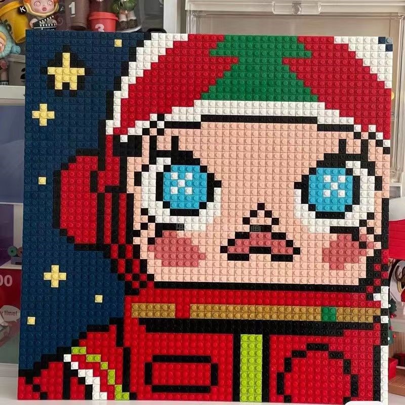 积木拼图积木画定制 电表箱积木定制积木O画背景墙 儿童创作墙