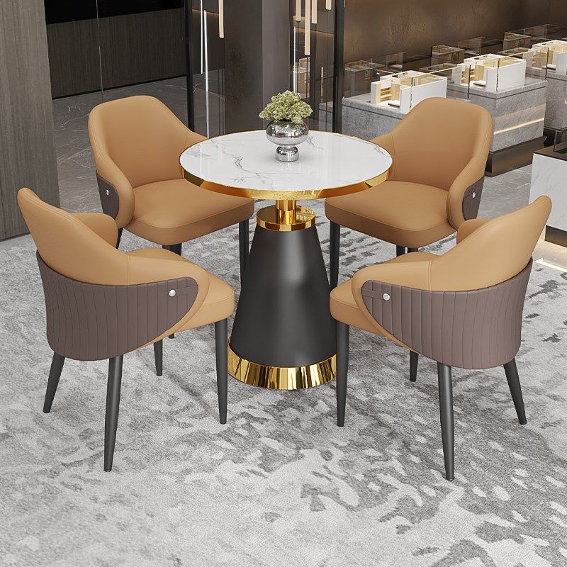 接待洽谈桌椅组合会客办公小圆桌轻奢高级阳台精致小茶桌一桌二椅,住宅家具,岩板餐桌,淘宝优惠券,粉丝福利购,淘宝优惠卷