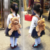 幼儿园新款 书包儿童企鹅宝宝动物男女童小孩毛绒肩背包