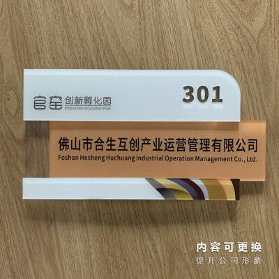 热卖可更换科室牌门牌抽拉办公室标牌高档创意有机玻璃公司牌定制
