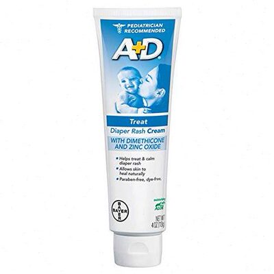 A+D Zinc Oxide Diaper Rash Treatment Cream, Dimenthicone 1%,