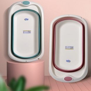 儿童折叠浴盆新生儿澡盆感温洗浴盆泡澡桶婴儿洗澡盆躺托通用