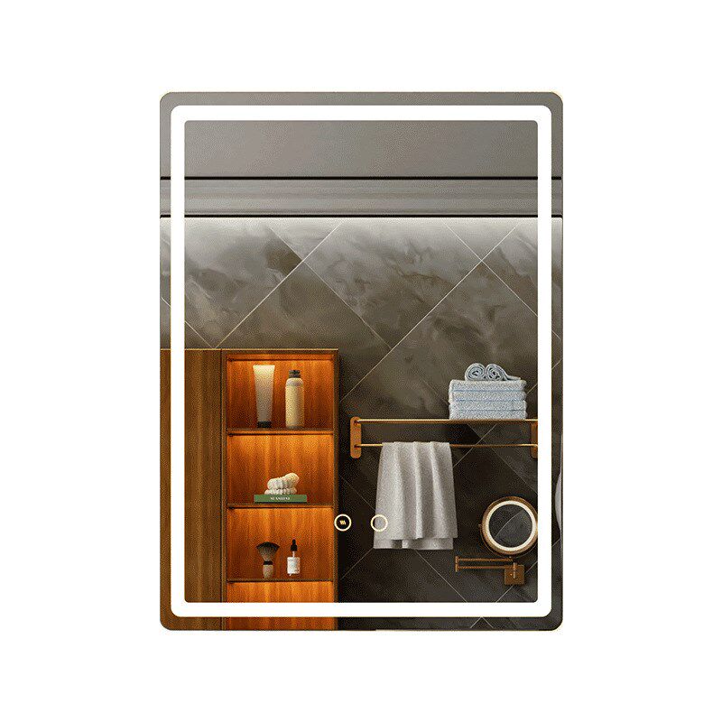 方形浴室智能镜子触摸屏lsed带灯卫生间壁挂式除雾多功能化妆镜子