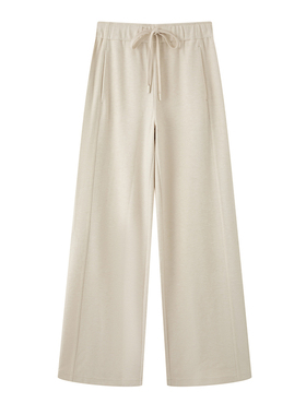 艾诺丝商场同款2025秋季新款松紧腰直筒休闲裤女阔腿长裤AR313008