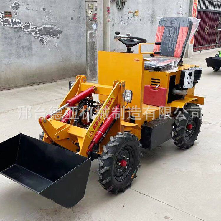 小型柴油电动四驱装载机养殖场清粪抓草小铲车建筑工地农用推土机