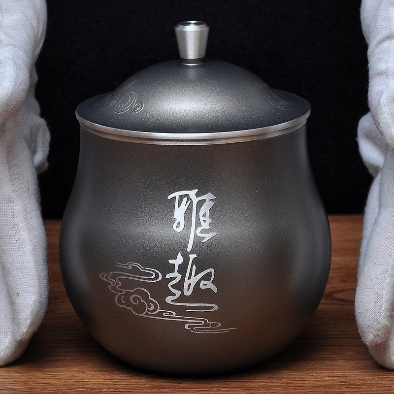 锡罐茶叶罐大号纯锡金属罐口锡制茶密封罐储茶罐公司定制商务礼品