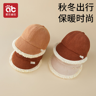 宝宝帽子儿童春秋冬季婴幼儿鸭舌帽男女孩2024新款加厚加绒韩版