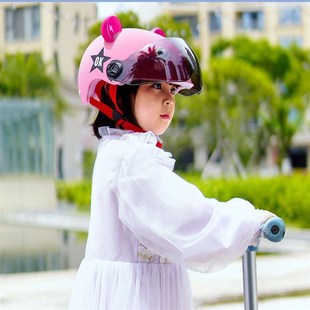 防晒小男女孩 通用电动车头盔轻便夏季 儿童安全头盔3 6一12岁四季