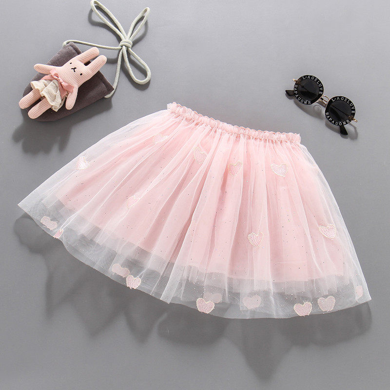 女童半身裙洋派儿童蓬蓬裙夏季女孩短裙大童白色公主网纱裙子夏装