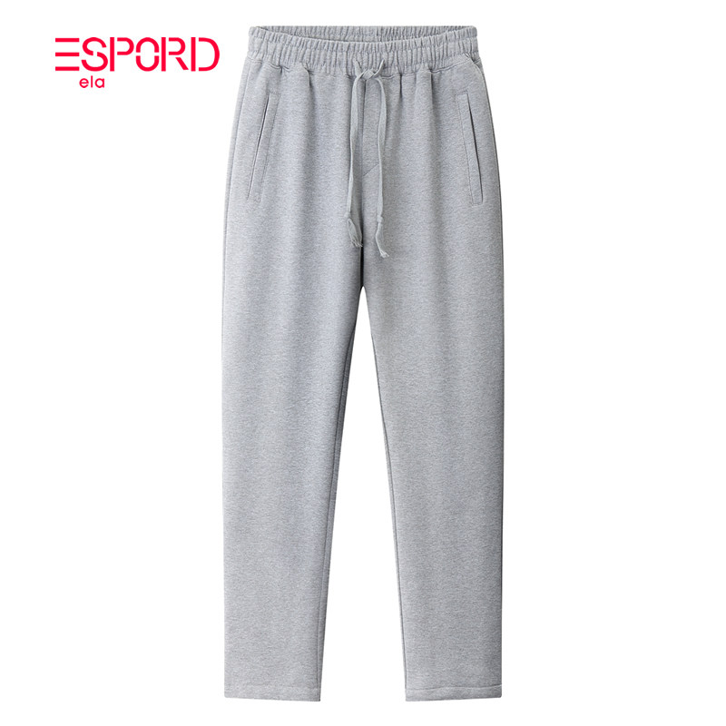 纯棉直筒卫裤男士休闲裤浅灰色运动裤子宽松中老年春秋款全棉长裤